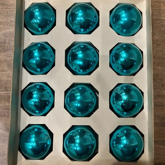 23 vintage blue glass tree ornaments by George Franke Sons Co. - Picture 3 of 6